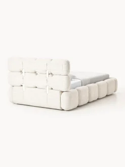 Letto singolo imbottito in teddy bouclé Tayla