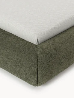 Letto singolo imbottito in teddy bouclé Alba