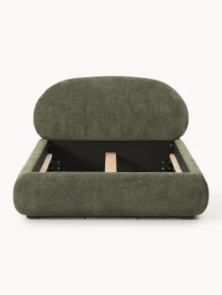Letto singolo imbottito in teddy bouclé Alba