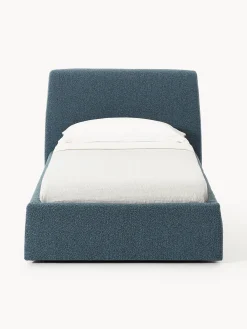 Letto singolo in bouclé con contenitore Cloud