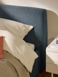 Letto singolo in bouclé con contenitore Cloud