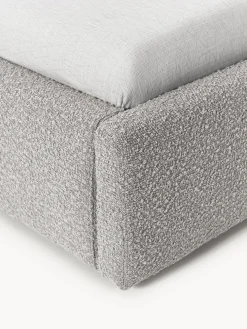 Letto singolo in bouclé con contenitore Cloud