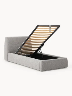 Letto singolo in bouclé con contenitore Cloud
