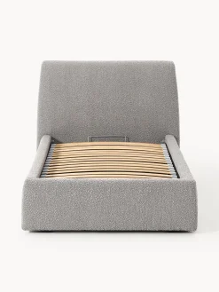 Letto singolo in bouclé con contenitore Cloud