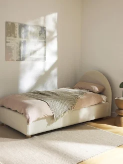 Letto singolo in teddy con contenitore Ebba