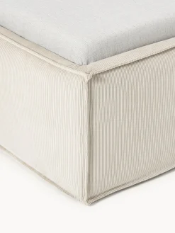 Letto singolo in velluto a coste con spazio contenitore aggiuntivo Dream