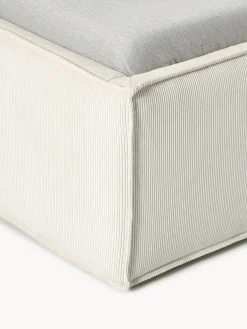 Letto singolo in velluto a coste con spazio contenitore aggiuntivo Dream