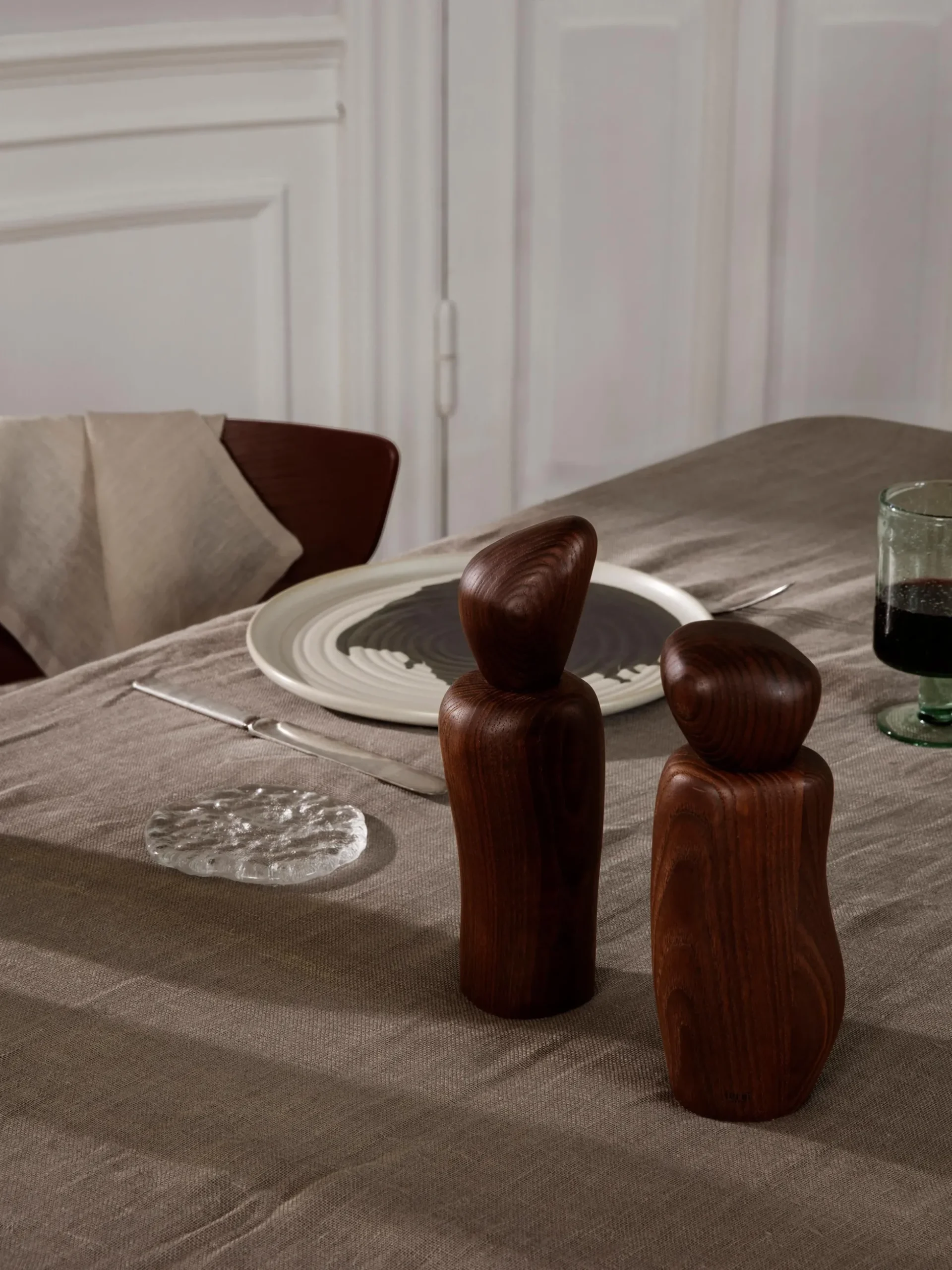 Macinaspezie in legno di frassino Pebble