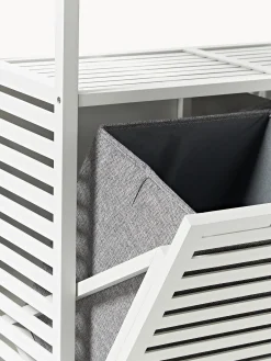 Mensola da bagno in bambù con cesti per la biancheria Kit