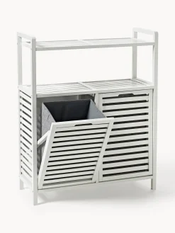 Mensola da bagno in bambù con cesti per la biancheria Kit