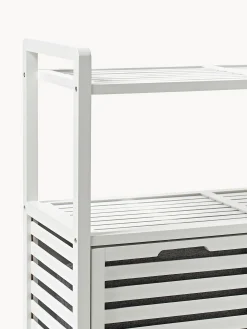 Mensola da bagno in bambù con cesti per la biancheria Kit