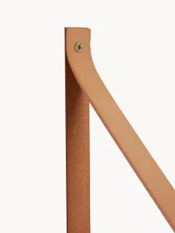 Mensola in legno con cinturini in pelle Forno