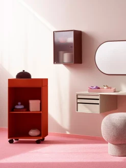 Mobile bagno fatto a mano con ruote Preppy
