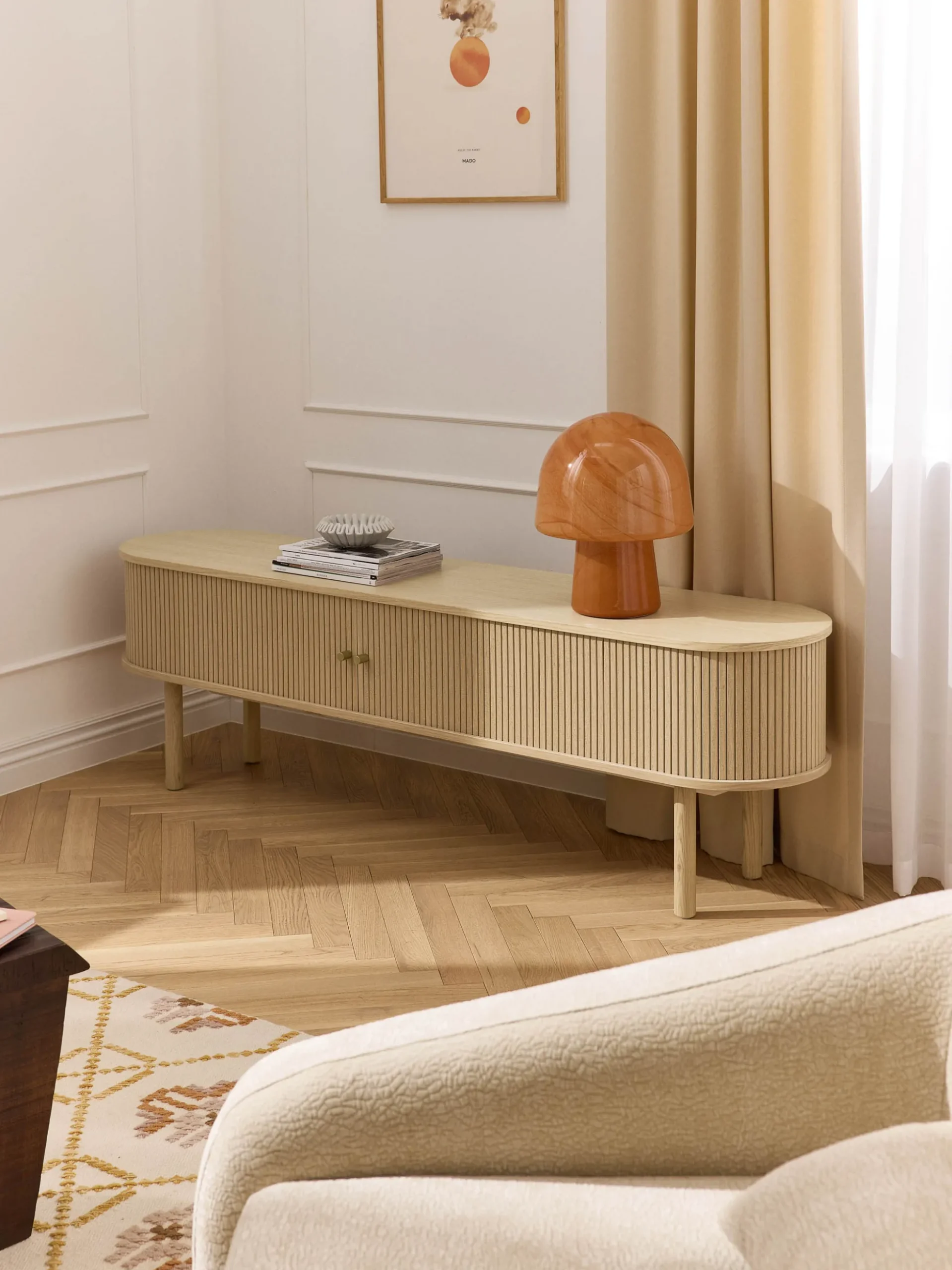 Mobile TV con frontale millerighe Calary