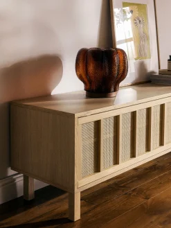 Mobile TV con frontali in rattan Echo