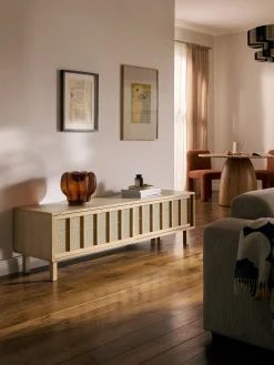Mobile TV con frontali in rattan Echo