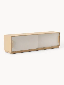 Mobile TV in legno con frontale imbottito Wisp
