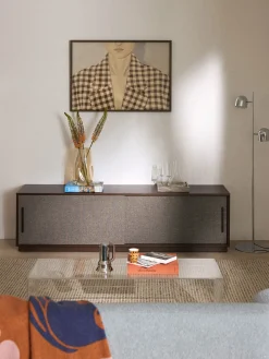 Mobile TV in legno con frontale imbottito Wisp