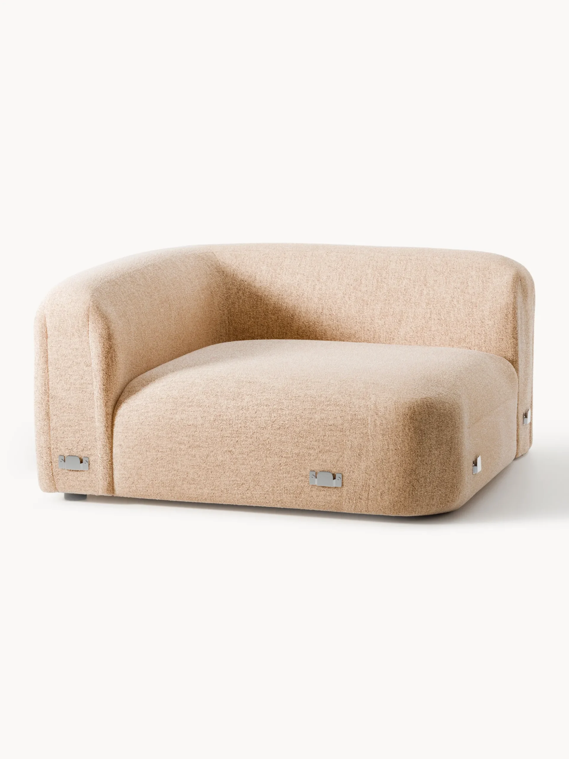 Modulo angolare arrotondato in bouclé Wolke