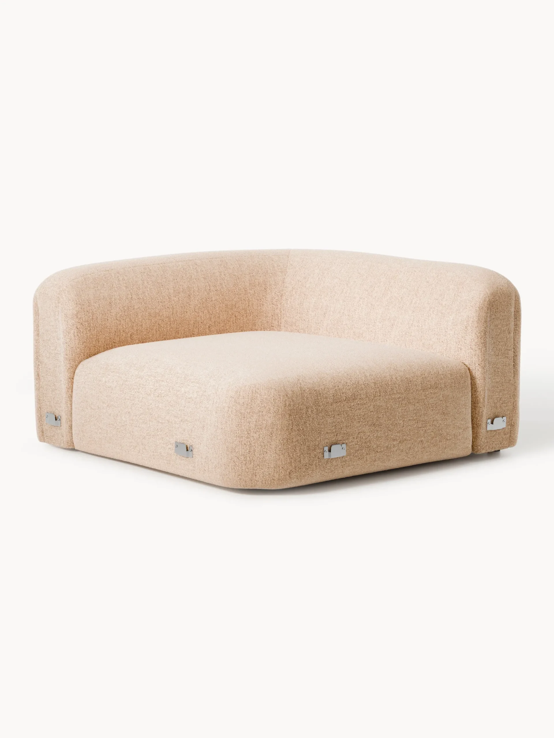 Modulo angolare arrotondato in bouclé Wolke