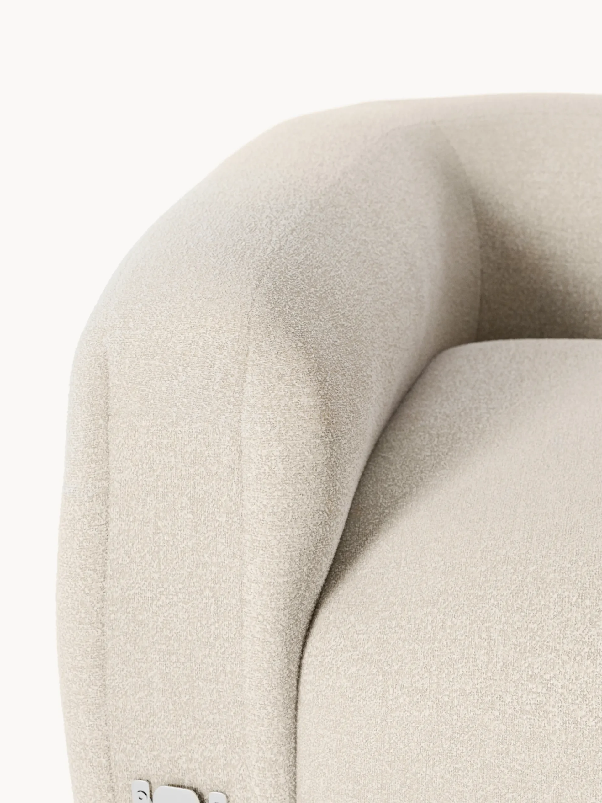Modulo angolare arrotondato in bouclé Wolke