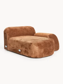Modulo angolare chaise longue in teddy bouclé Wolke