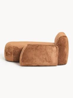 Modulo angolare chaise longue in teddy bouclé Wolke