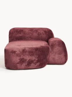 Modulo angolare chaise longue in teddy bouclé Wolke