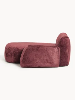 Modulo angolare chaise longue in teddy bouclé Wolke