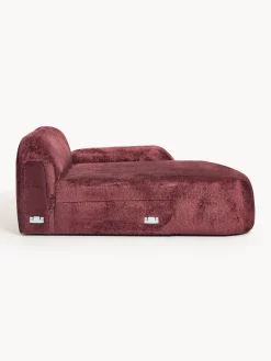 Modulo angolare chaise longue in teddy bouclé Wolke
