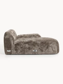 Modulo angolare chaise longue in teddy bouclé Wolke