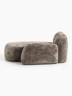 Modulo angolare chaise longue in teddy bouclé Wolke