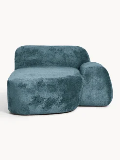 Modulo angolare chaise longue in teddy bouclé Wolke