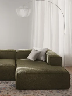 Modulo angolare chaise loungue in bouclé Lennon