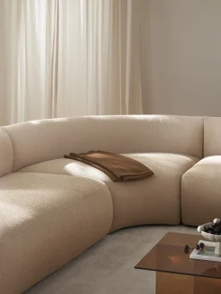 Modulo angolare curvo in bouclé Sofia