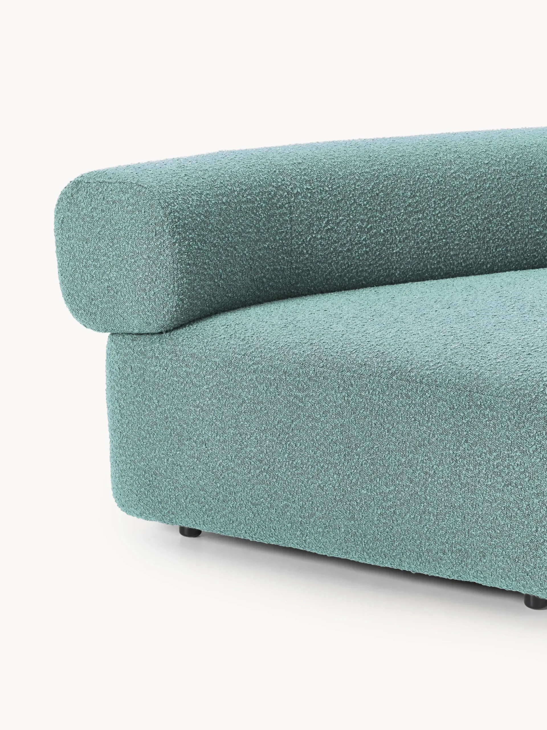 Modulo angolare curvo in bouclé Anton