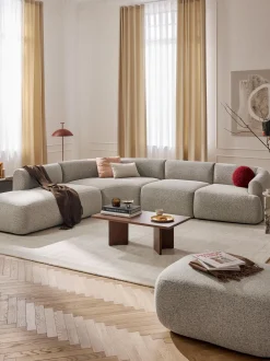 Modulo angolare curvo in bouclé Sofia