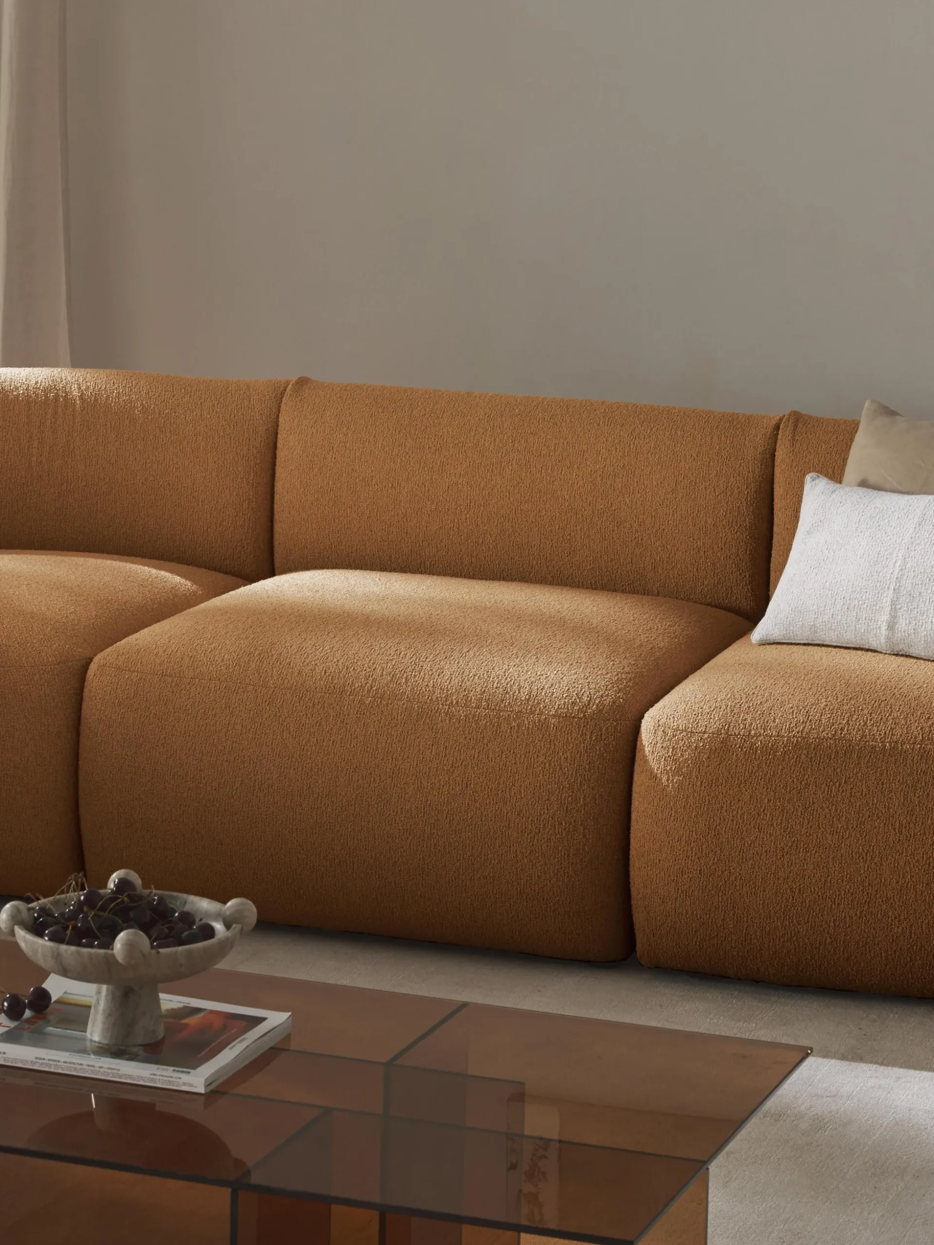 Modulo centrale in bouclé Sofia