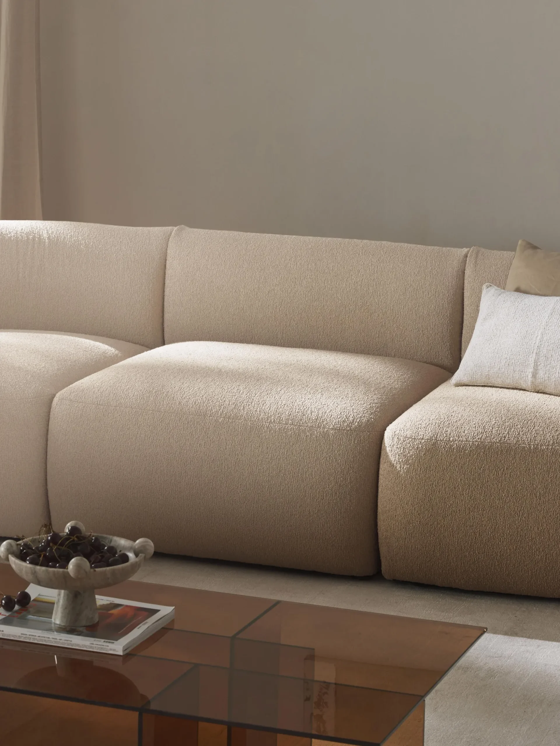 Modulo centrale in bouclé Sofia