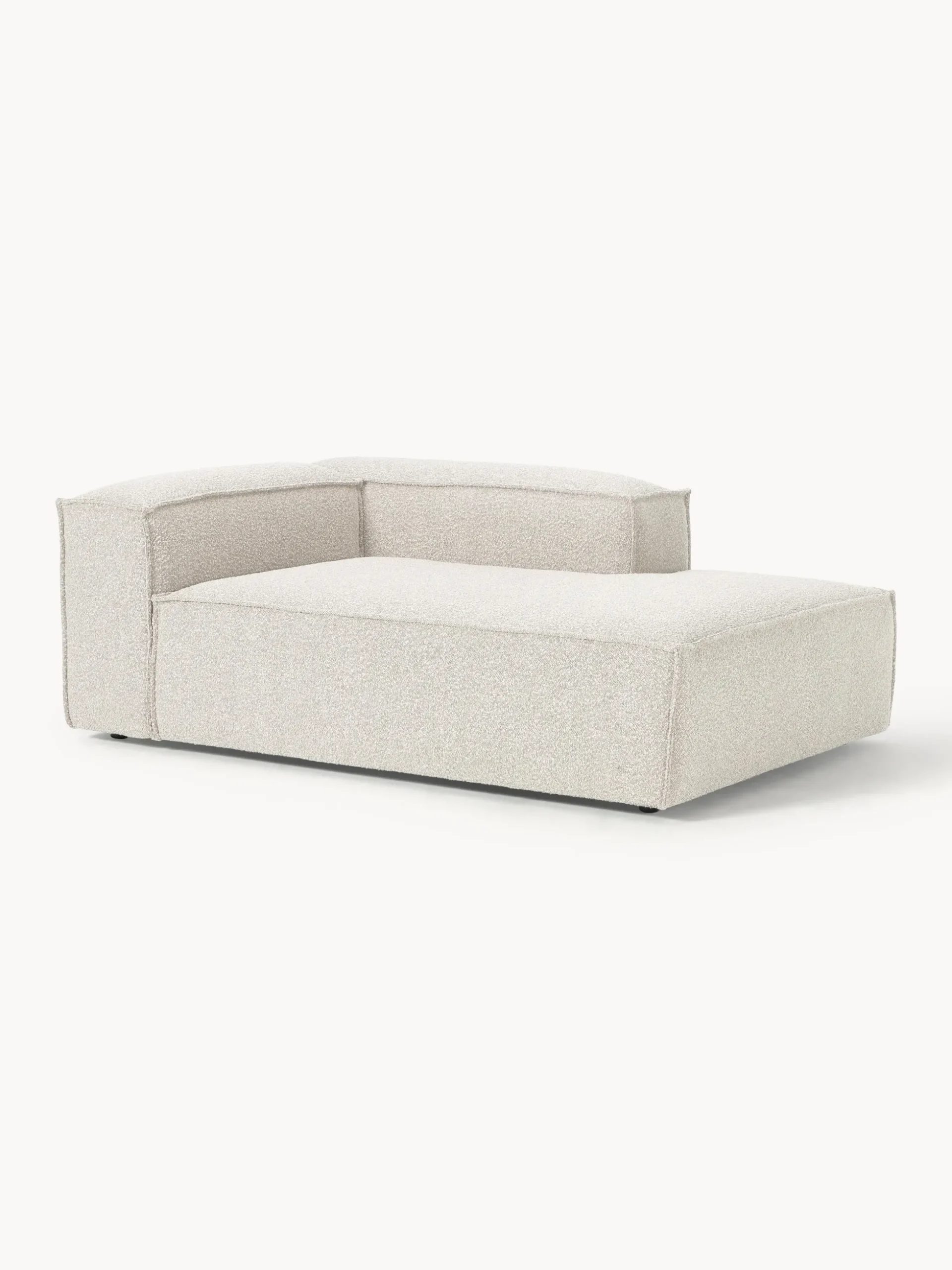 Modulo angolare chaise loungue in bouclé Lennon
