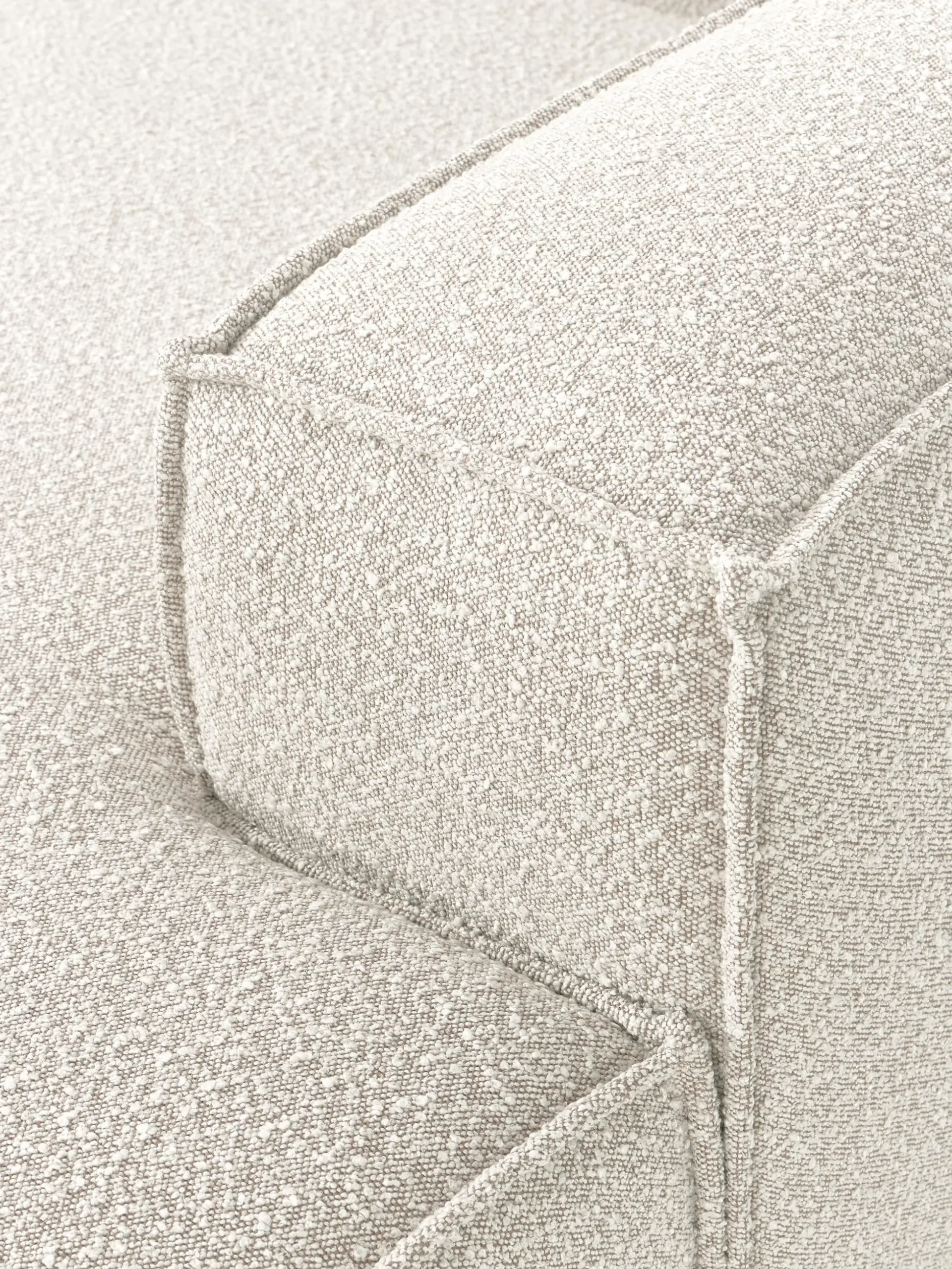 Modulo angolare chaise loungue in bouclé Lennon