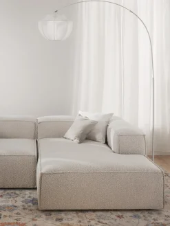 Modulo angolare chaise loungue in bouclé Lennon