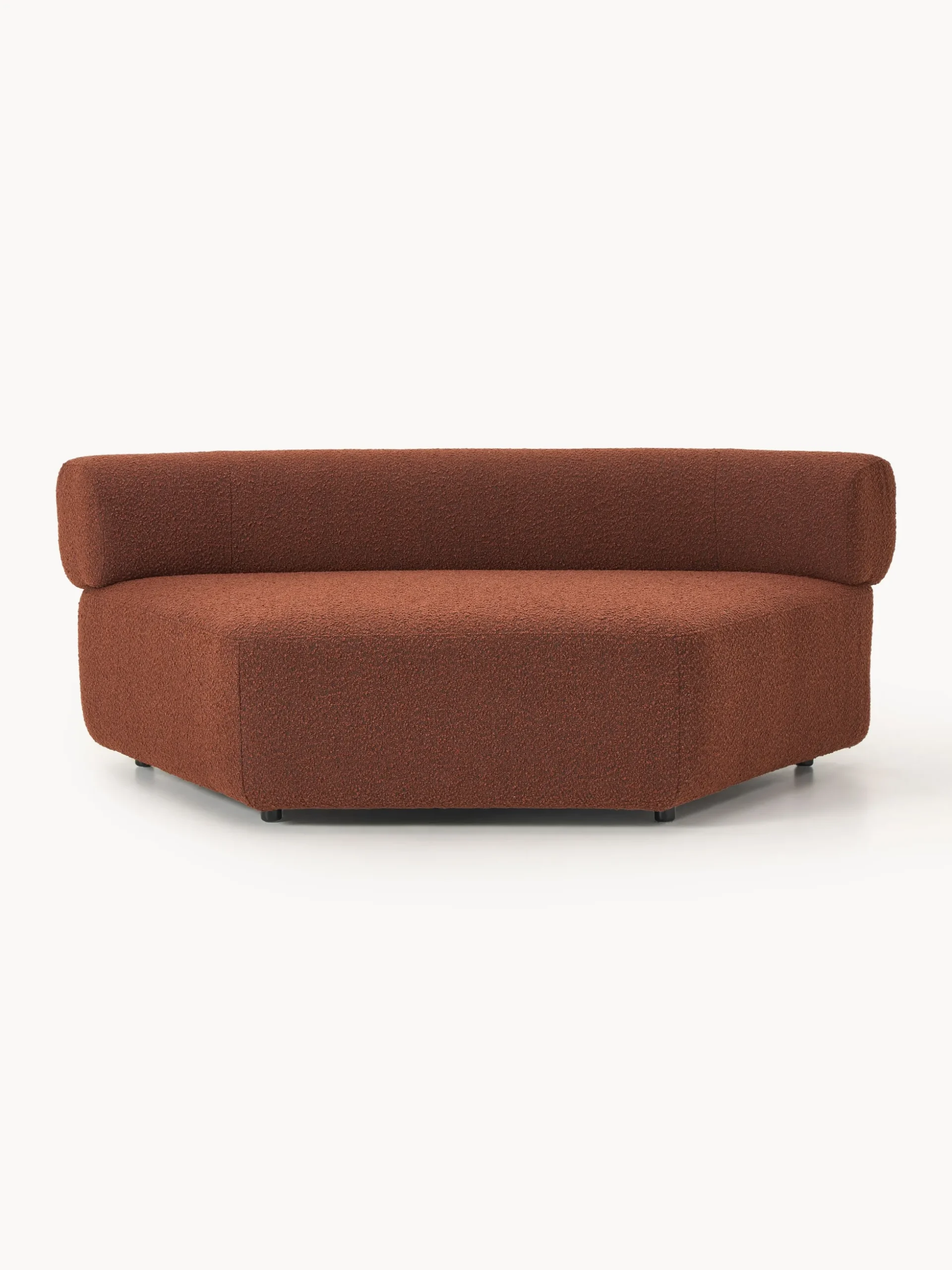 Modulo angolare curvo in bouclé Anton