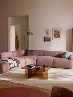 Modulo angolare curvo in bouclé Sofia