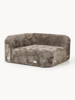 Modulo angolare curvo in teddy-bouclé Wolke