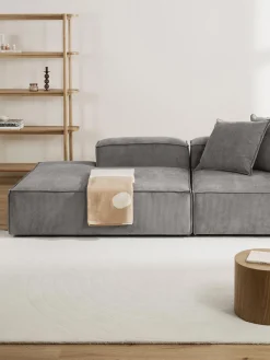 Modulo-Chaise lounge in velluto a coste Lennon