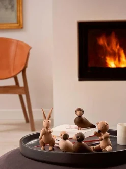 Oggetto decorativo fatto a mano in legno di quercia Rabbit
