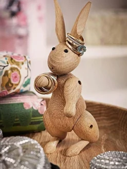 Oggetto decorativo fatto a mano in legno di quercia Rabbit