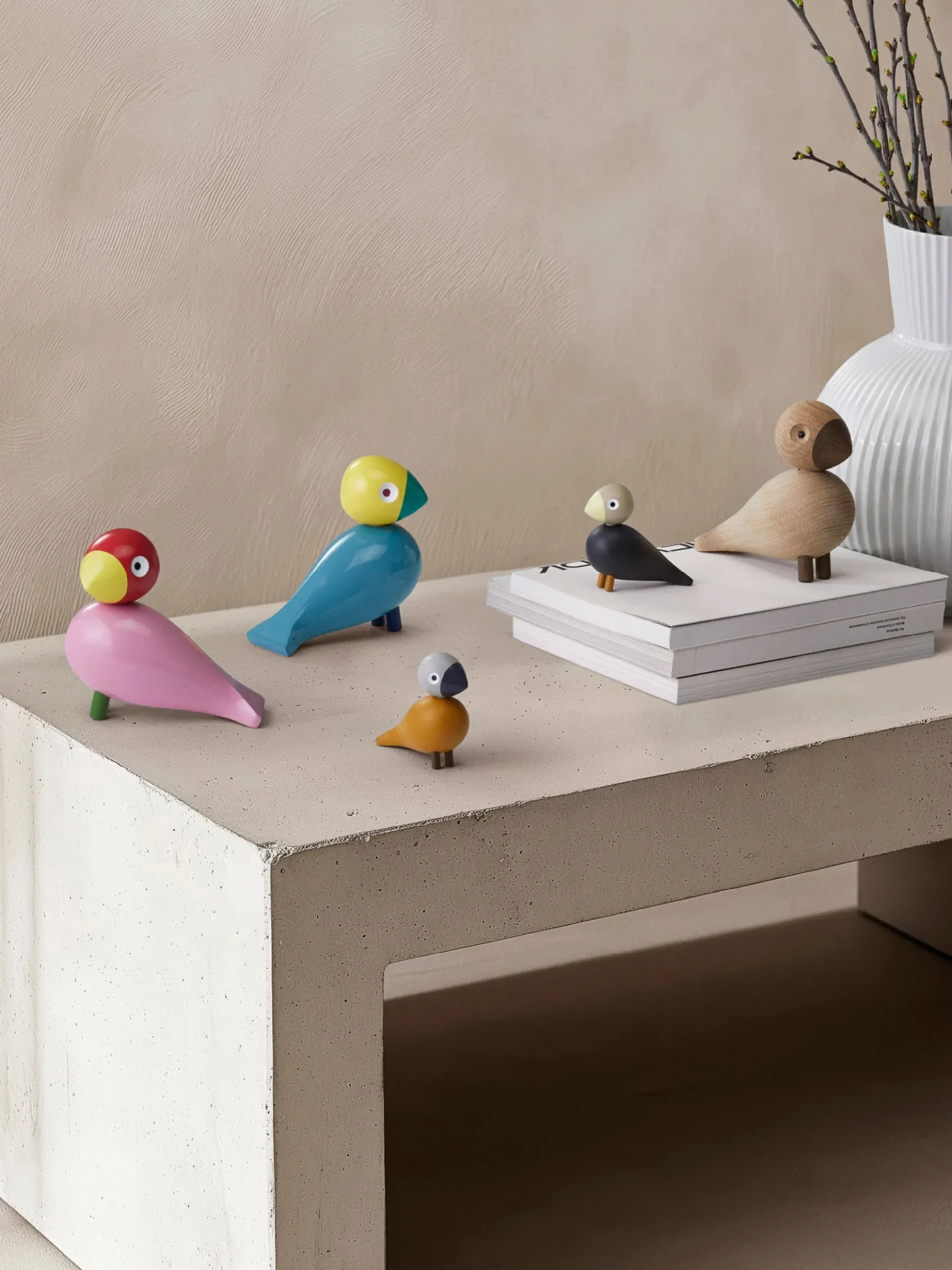 Oggetto decorativo in legno di faggio Songbird Ruth