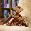 Oggetto decorativo in legno di teak fatto a mano Monkey